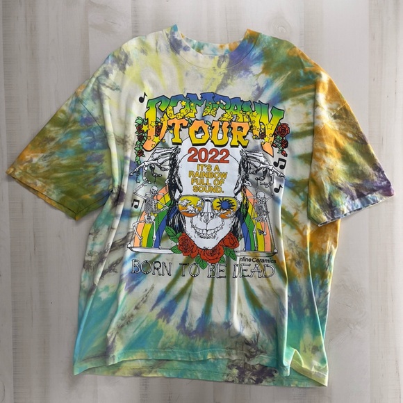 rare DEAD & COMPANY online ceramics tie dye tour concert T-shirt tee XXL top - Picture 1 of 6